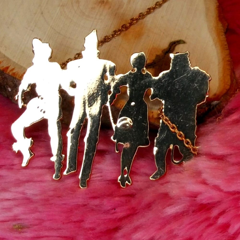 Wizard of OZ Silhouette Necklace Yellow Brick Road JEWELRY Gold Rare Frank